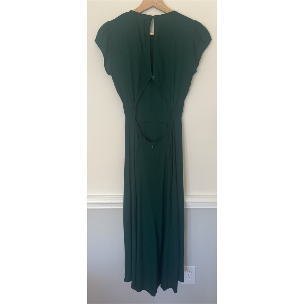 Reformation Gavin Dress Size 0 Forest Green Midi Maxi - Picture 5 of 7